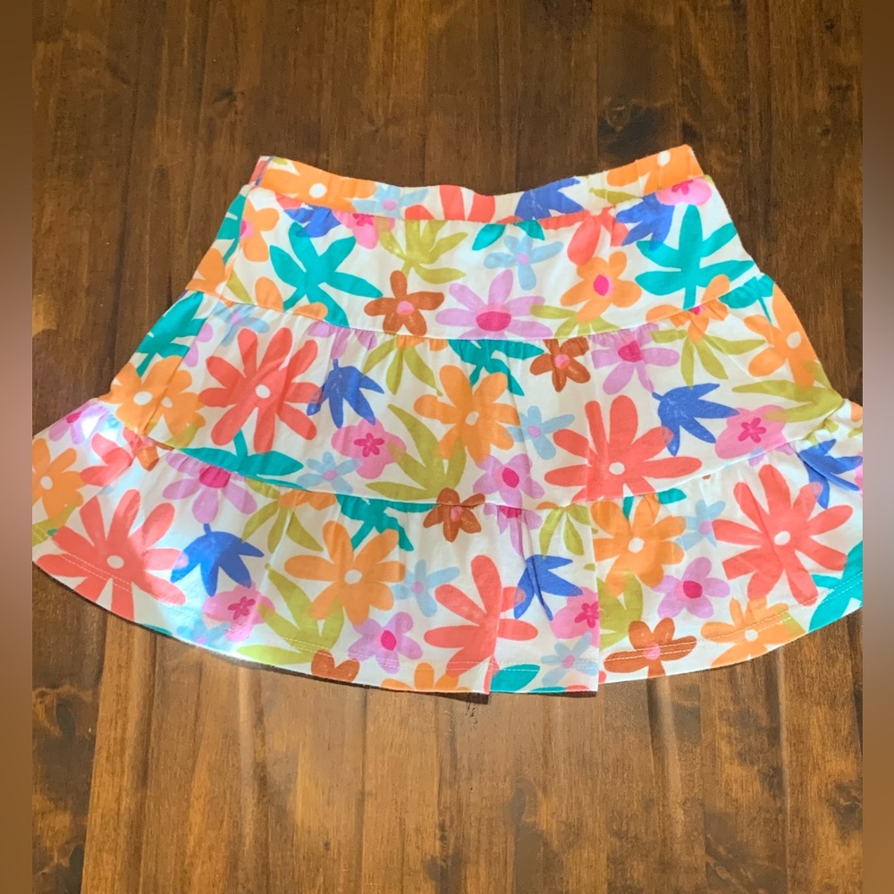 Toddler Girl’s Floral Print Skort Sz 4T